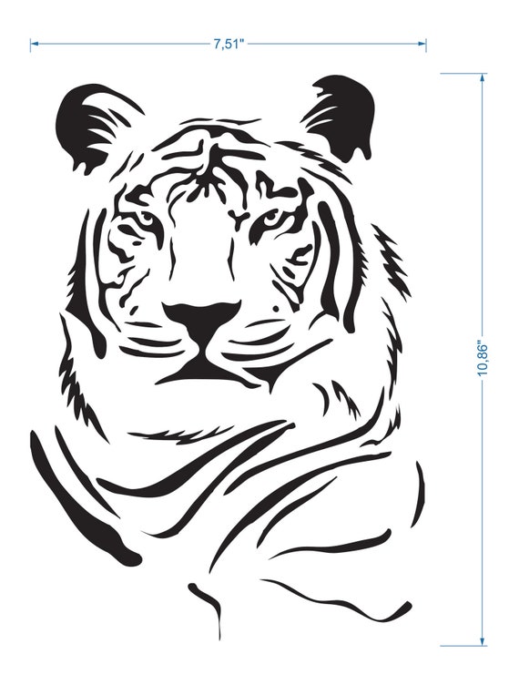 Bengal Tiger Stencil Reusable DIY Craft Mylar Stencil Big Size Home decor textile painting wall decor animal stencil