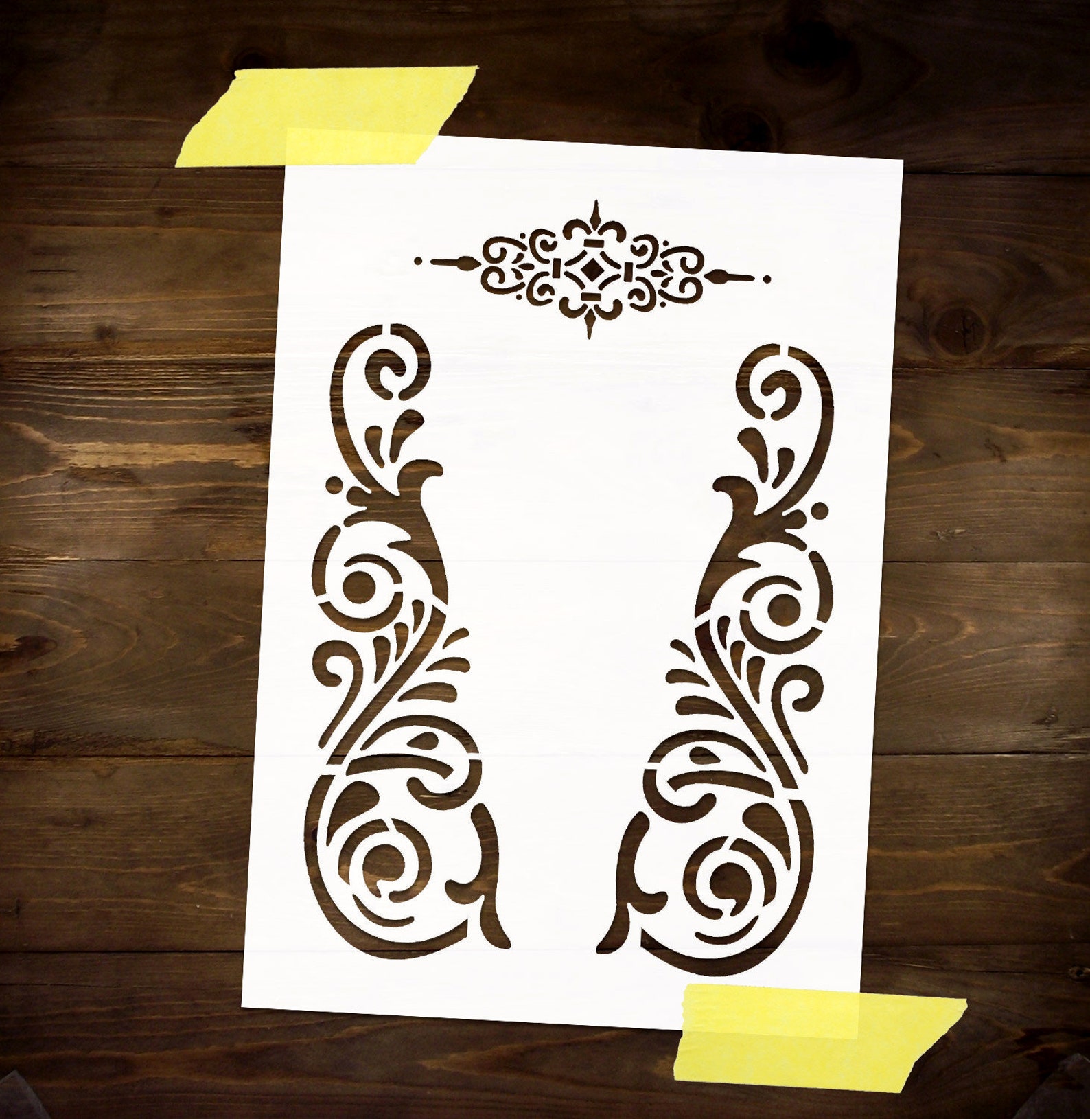 Swirl Spiral Stencil Reusable DIY Craft Mylar Stencil Home Etsy