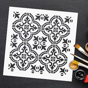 Maroccan Pattern Stencil DIY Mylar Painting Stencil for Walls Tile Stencil for Paint Concrete Patio Stencil Craft Stencil For Scrapbooking