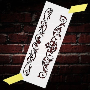 Crown Ornament Stencil Reusable DIY Mylar Border Stencil Home Decor Wall Furniture Drawer Painting Stencil