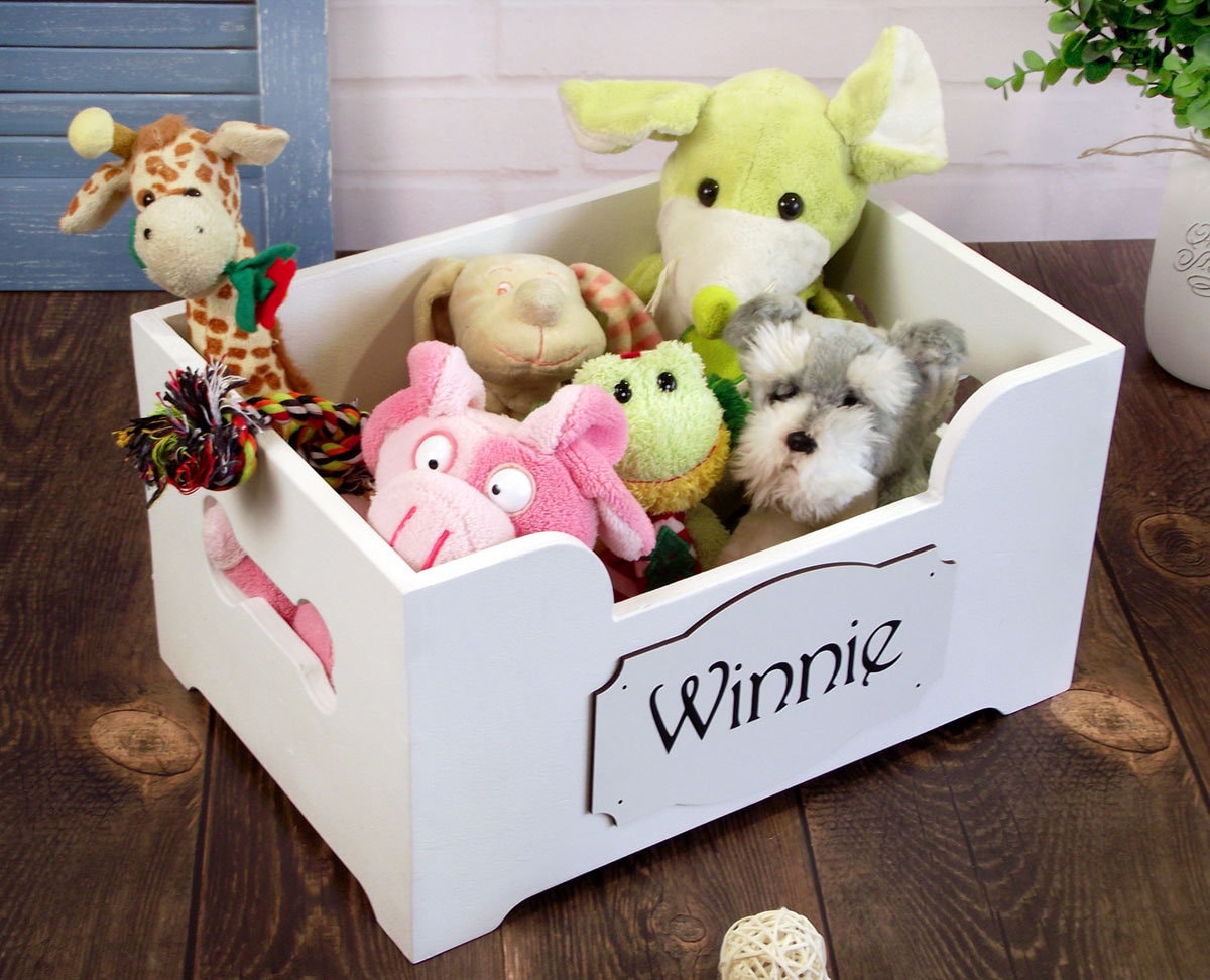Dog Toy Box Personalized for Small and Medium Dog Toy Storage Etsy