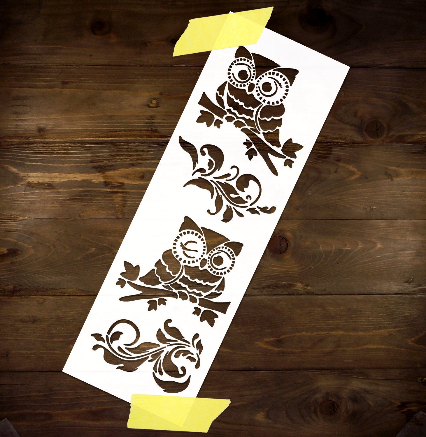 Owls On Tree Stencil Reusable DIY Craft Mylar Stencil Home Etsy owls-on-tree-stencil-reusable-diy-craft-mylar-stencil-home-etsy