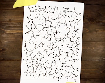 Сracks Pattern Stencil Reusable DIY Craft Mylar Stencil for Paint Craquelure Scrapbooking Decoupage Home Decor Large Wall Stencil
