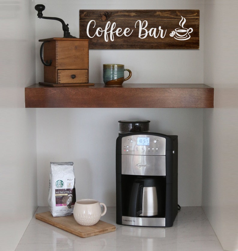 Farmhouse Coffee Bar Sign Wooden Coffee Sign Coffee Station | Etsy