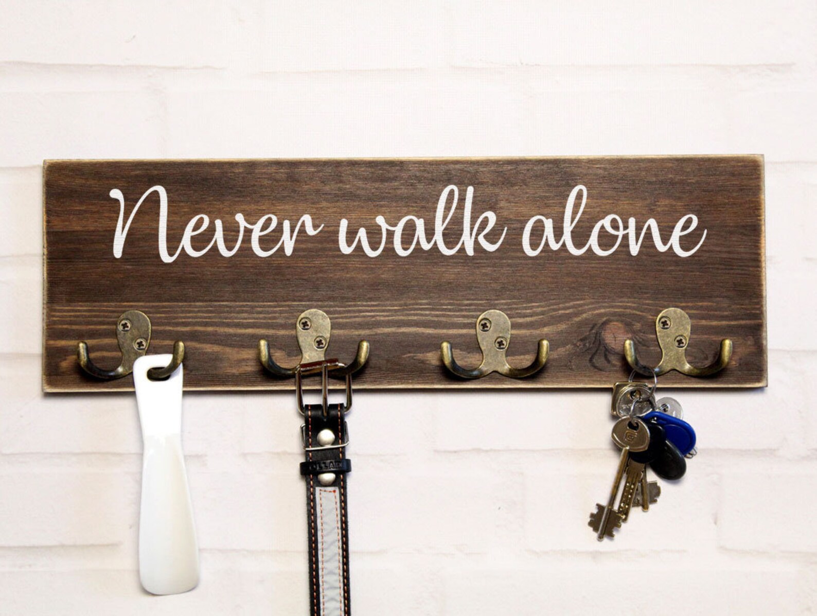 Dog Leash Hook for Wall Personalized 4 hooks Custom dog Etsy