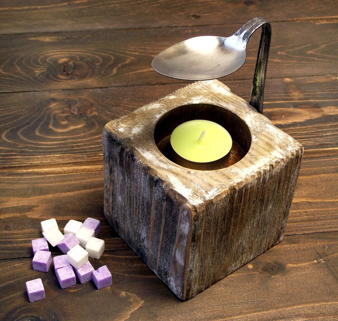 Oil burner Wood Essential Oil diffuser Wax warmer Wax Melt Etsy