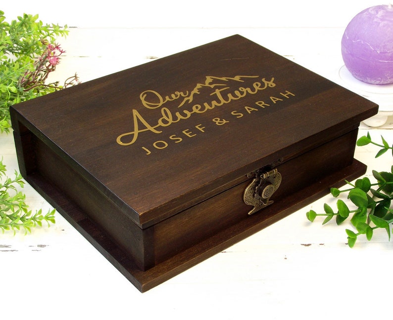 Keepsake Decorative Box Wooden box with lid Wood book 