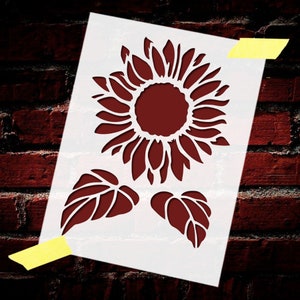 Sunflowers Stencil Reusable DIY Mylar Stencil Home Decor Wall Furniture Painting Flower Stencil