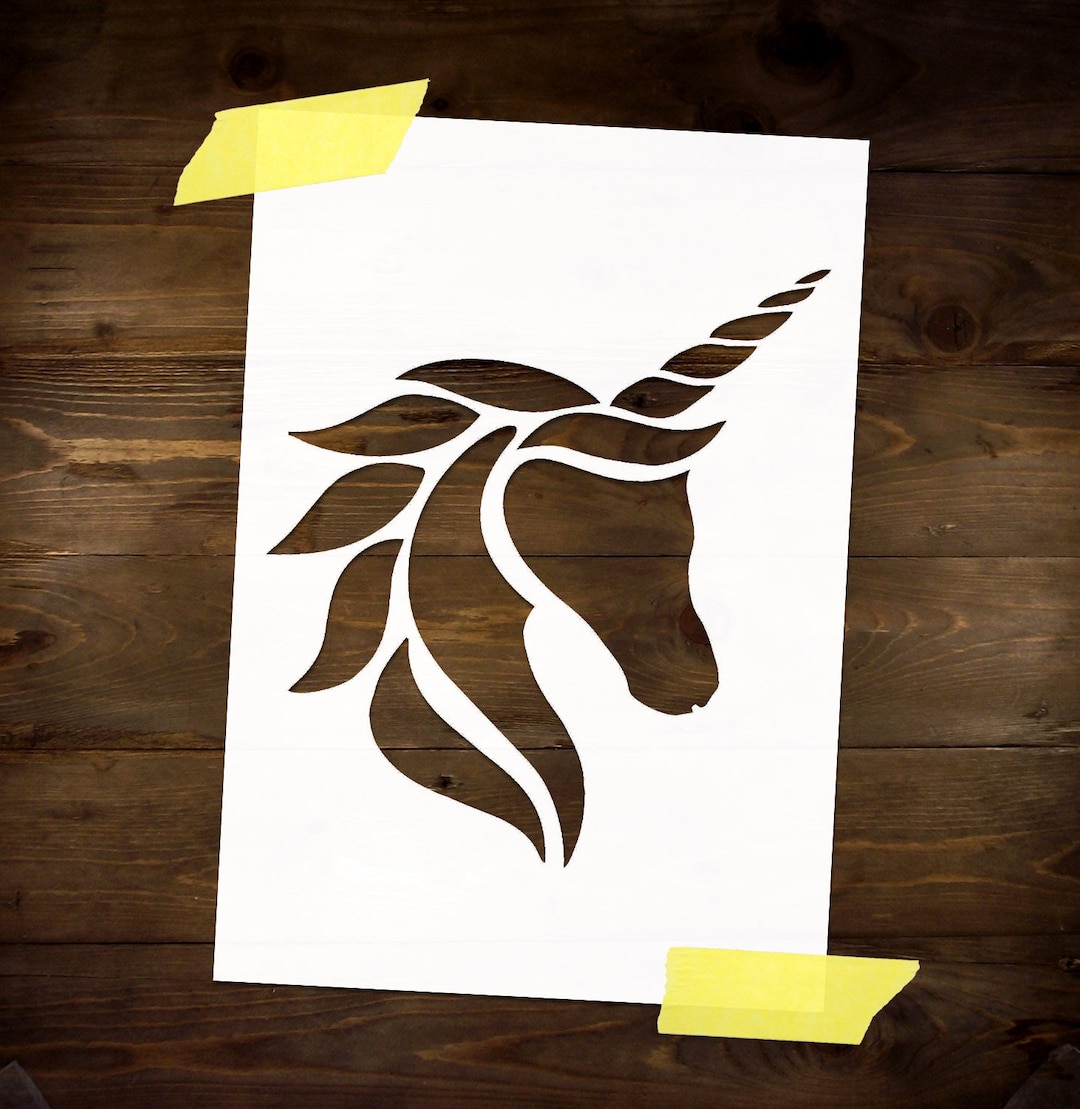 Unicorn Head Stencil Reusable DIY Craft Mylar Stencil Home Decor ...