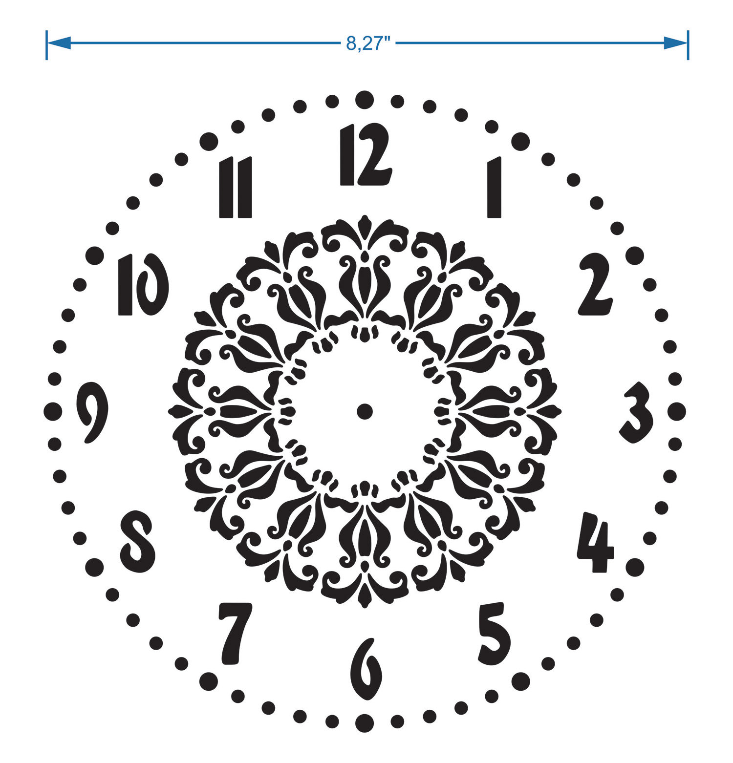 Clock Face Arabic Numeral Stencil Reusable DIY Craft Mylar Big | Etsy