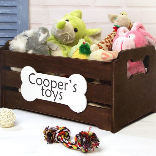 Dog Toy Box Personalized for Small and Medium Dog With Short Etsy