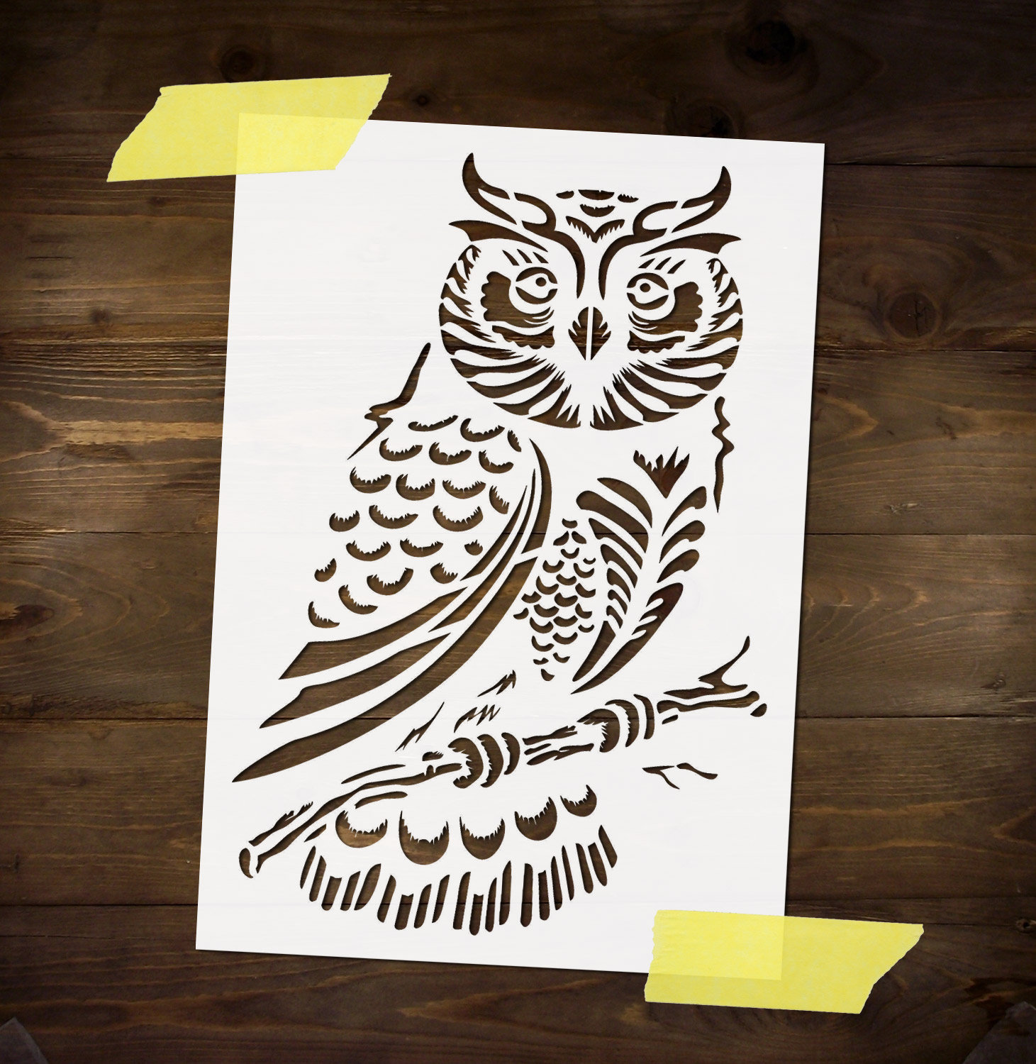 Owl Stencil Reusable DIY Craft Mylar Stencil for Paint Home - Etsy