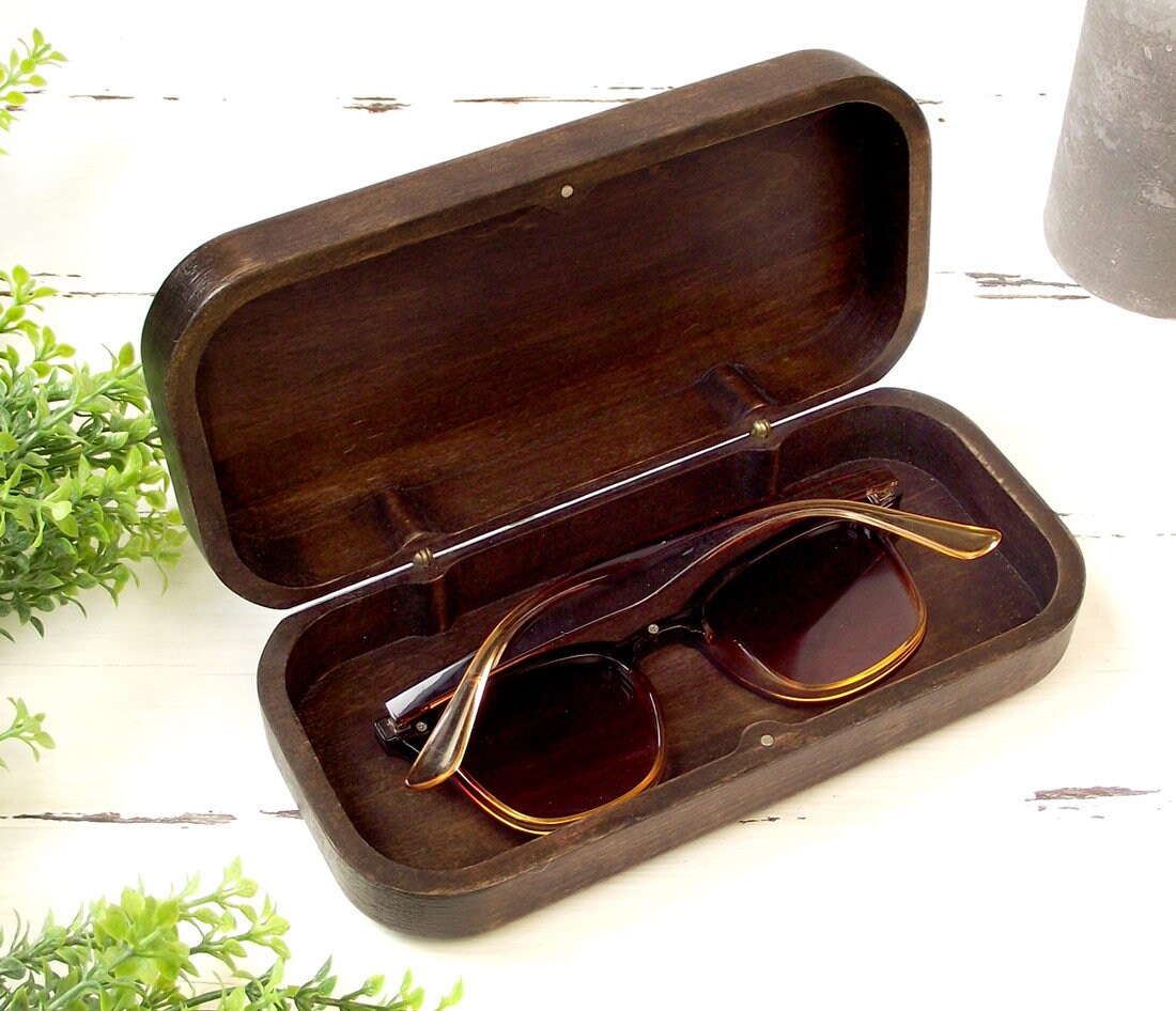 Hard Glasses Case Wooden Personalized Eyeglasses Case Etsy