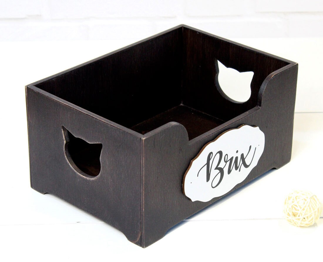 Katzenspielzeug Kiste personalisiert Katzenspielzeug | Etsy