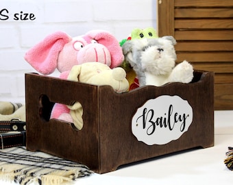 Dog Toy Box Personalized for Medium and Large Dog Toy Storage Dog crate furniture Toy Bin Labrador Retriever Corgi Basset German Shepherd