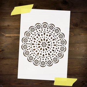 Round Lace Pattern Stencil Reusable DIY Craft Mylar Stencil For Paint Home Decor Furniture Large Wall Stencil