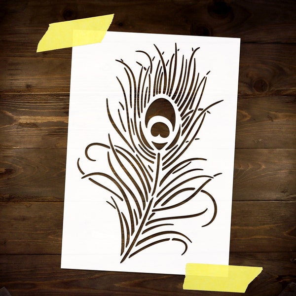 Peacock Wall Stencil Etsy