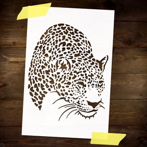 Leopard Stencil Reusable DIY Craft Mylar Big Size Stencil Home decor textile painting wall decor animal stencil