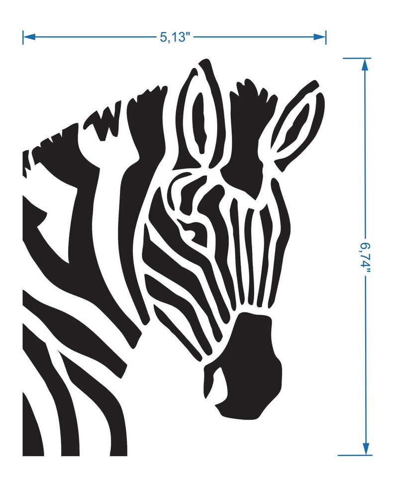 Zebra Stencil Reusable DIY Craft Mylar Stencil for Textile | Etsy