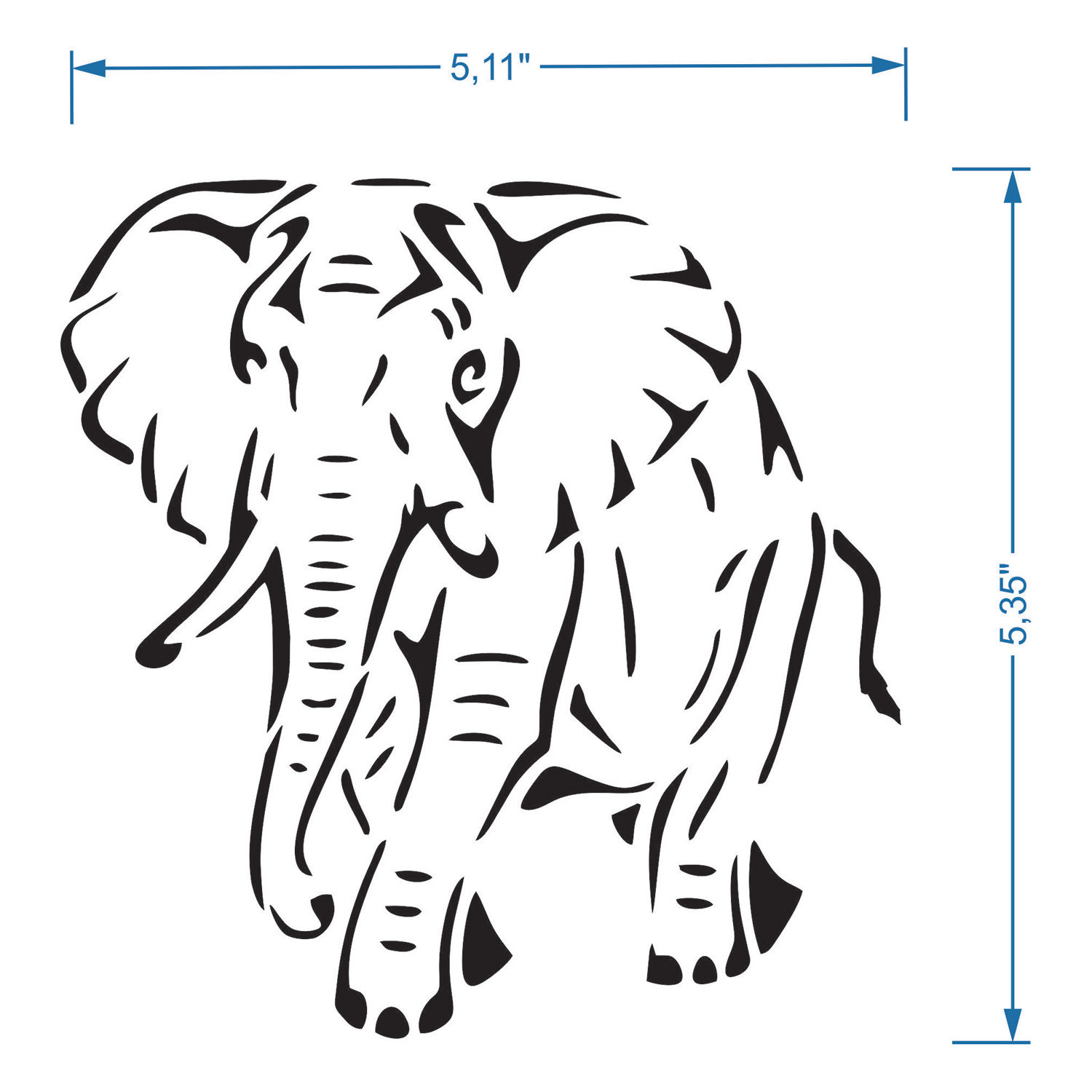 Elephant Stencil Reusable DIY Craft Mylar Stencil Textile Etsy