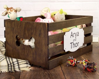 Dog Toy Box Personalized for Medium and Large Dog Toy Storage, Dog crate furniture