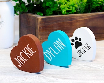 Name Hearts Wood Personalized, 16 Colors hearts Tiered Tray Decor or Home decor