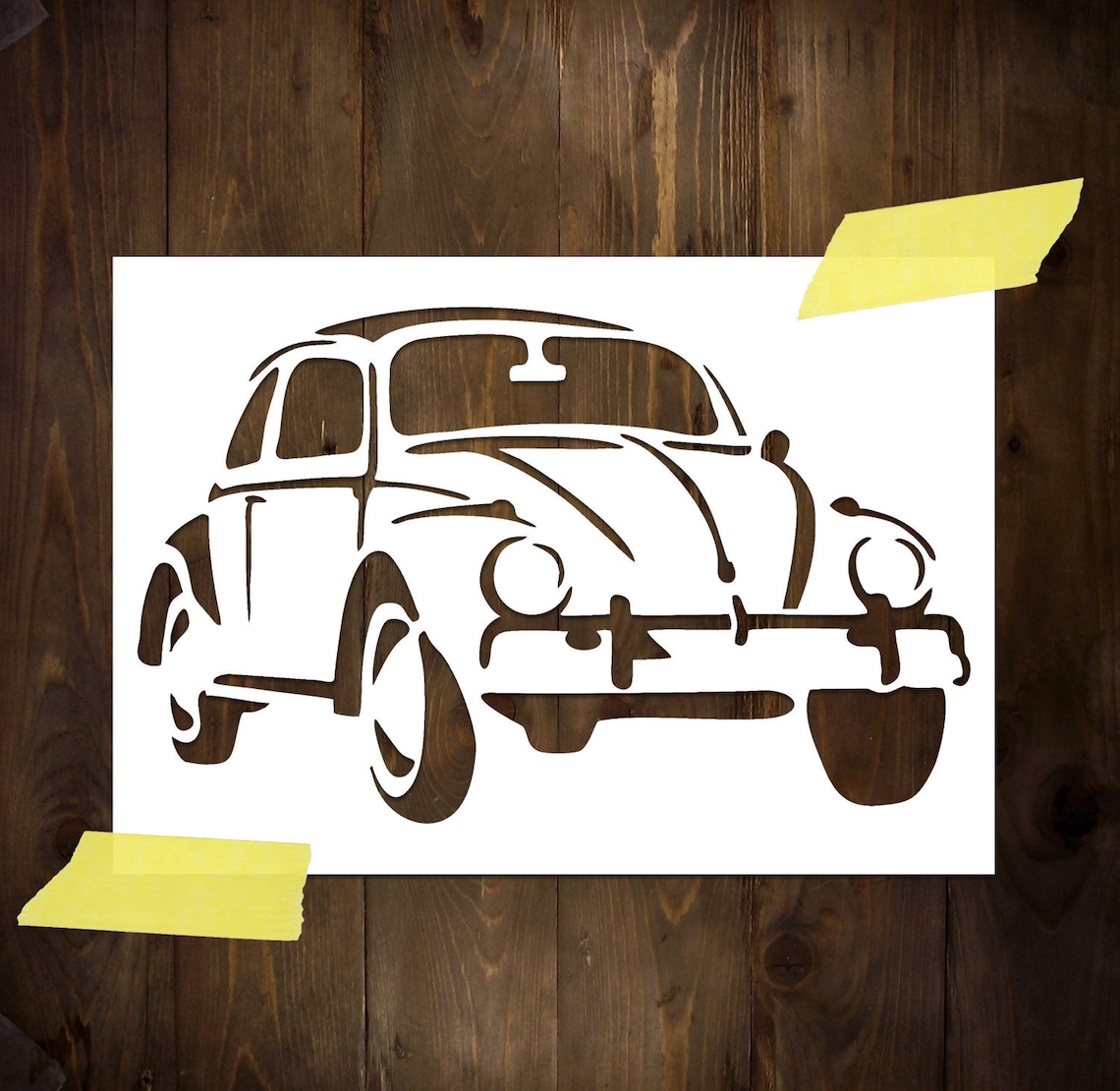 VW Beetle Stencil Reusable DIY Craft Mylar Stencil For Etsy VW Beetle Stencil Reusable DIY Craft Mylar Stencil For Etsy