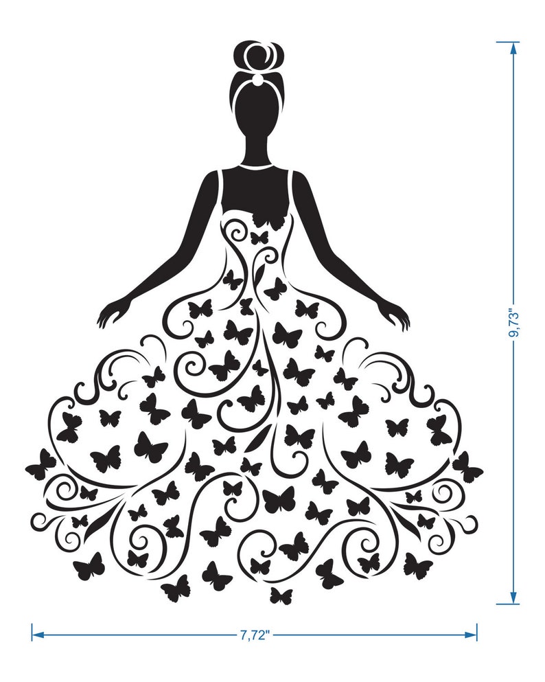 Bride in Wedding Dress Stencil Reusable DIY Craft Mylar Big Etsy