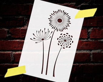 Löwenzahn Schablone Wiederverwendbare DIY Mylar Blumen Schablone Wohnkultur Wand Möbel Schublade Malerei Schablone