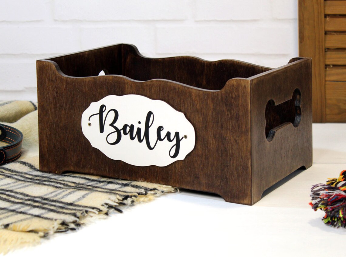 white dog toy box