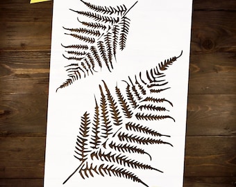 Fern Leaf Stencil Reusable DIY Craft Plastic Stencil for Paint Floral Home decor Furniture Large Wall Stencil