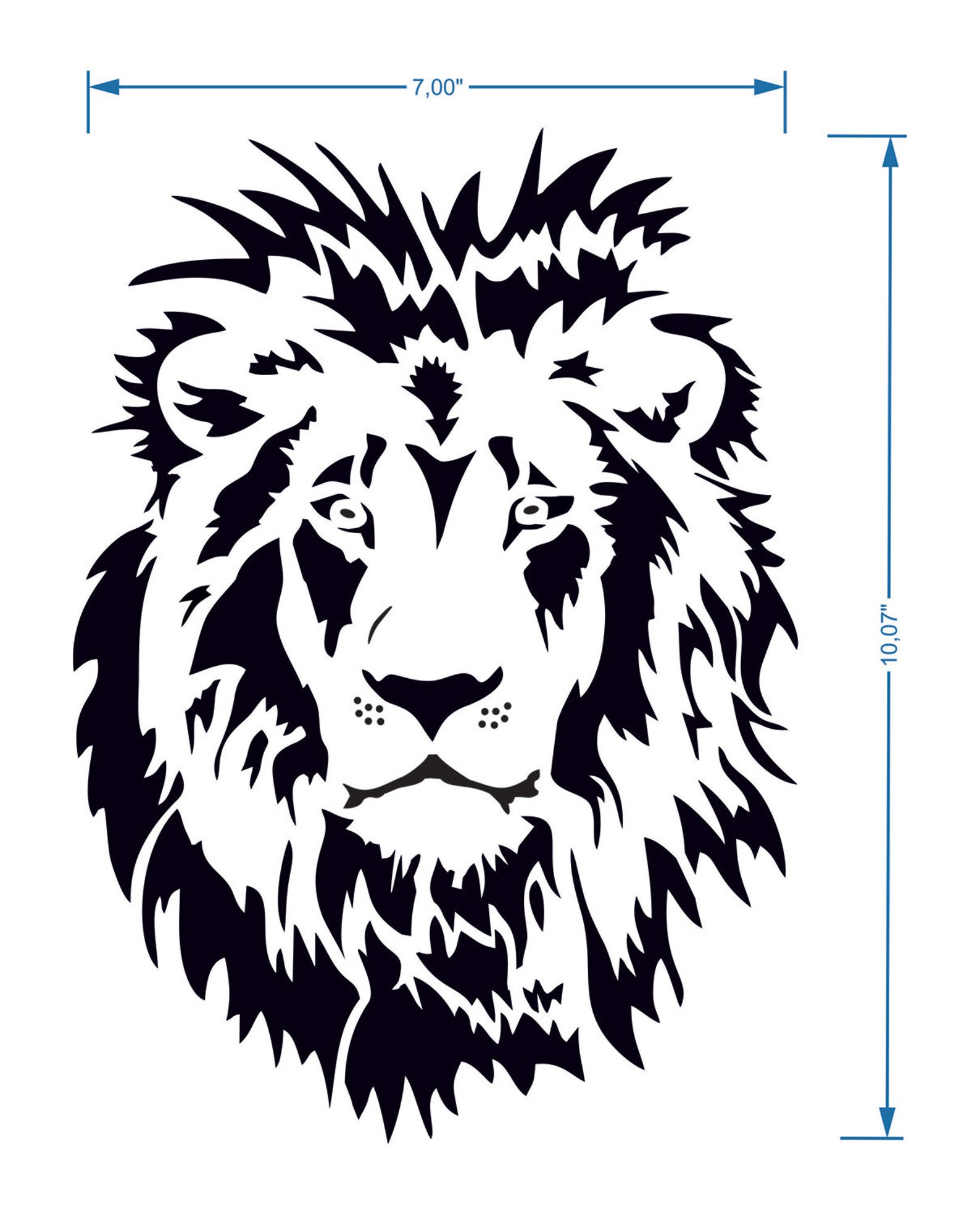 Lion Head Stencil Reusable DIY Craft Mylar Big Size Stencil Etsy