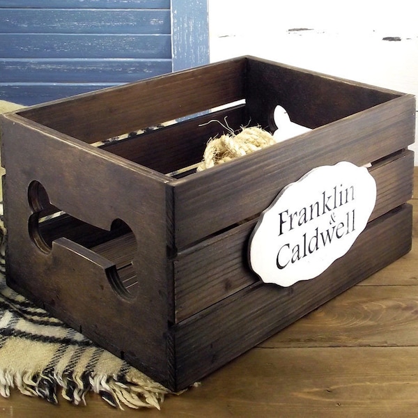 Dog Toy Box Personalized for Small and Medium Dog Toy Storage, Dog crate furniture Toy Bin Gift dog stuff Beagle Bulldog Spaniel Pug