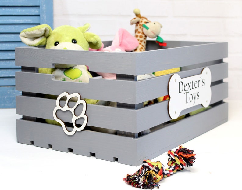 Dog Toy Box Personalized for Big Dog Dog Toy Storage Dog Toy Etsy