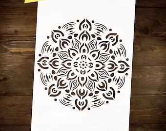 Peacock Mandala Stencil Reusable DIY Craft Mylar Big Size Stencil Indian Home decor Furniture Wall Big Stencil