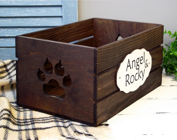 Personalised Dog Toy Box, Crate for Puppy and Dog Toys. Ideal Dog Owners  Gift 