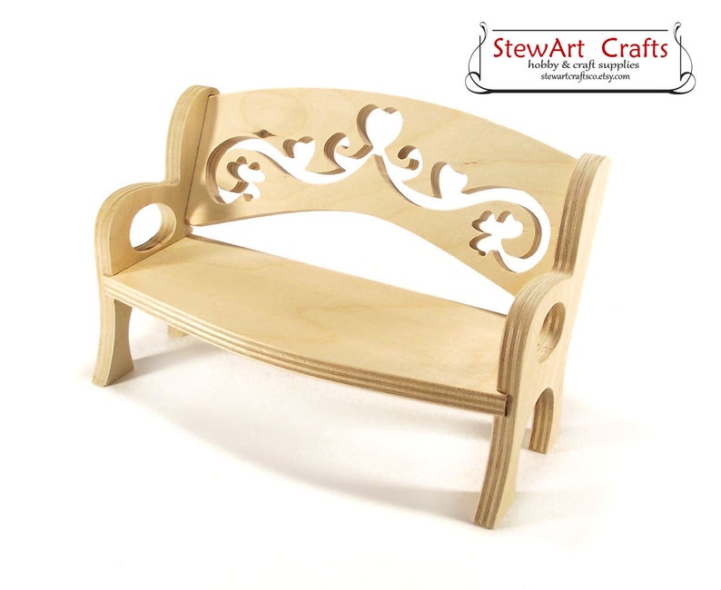 Wooden Doll Bench Wood Doll Furniture for 1/6 dolls 12 Etsy