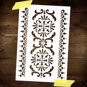 Gothic Ornament Stencil Reusable DIY Craft Big Mylar Stencil For Paint Home Decor Furniture Large Wall  Stencil