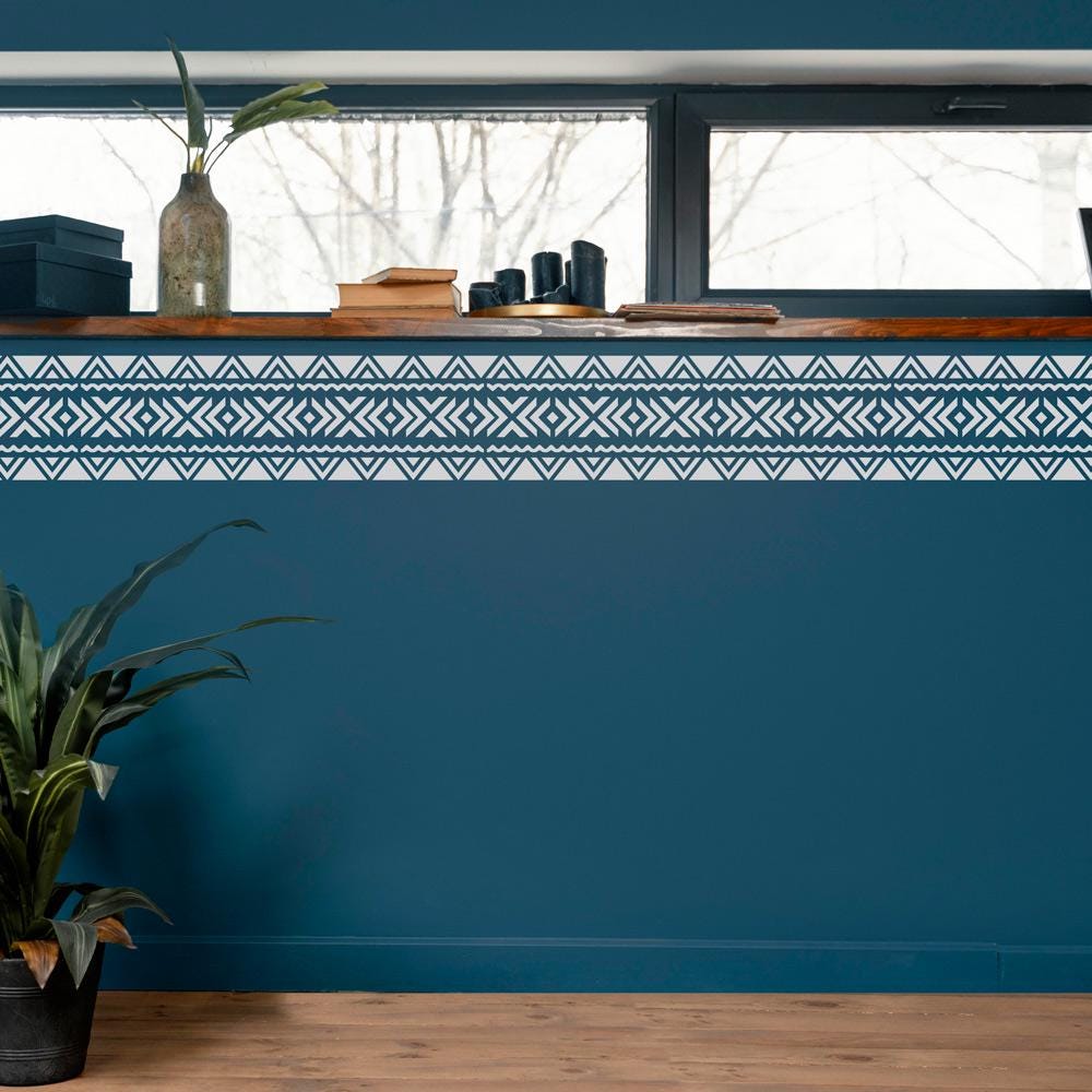 Azteekse patroonstencil - DIY Mylar-schilderijstencil voor muren -  lijnstencil voor verf - herbruikbare stencil voor plakboek - Mexicaanse  muurdecoratie - Etsy België, image size:1000x1000