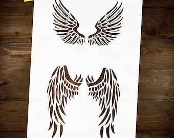 Angel Wings Stencil Reusable DIY Craft Mylar Big Size Stencil Home Decor Furniture Wall Decor Textile Painting Stencil