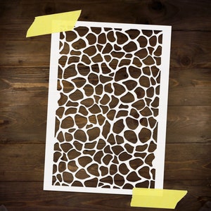 Giraffe Skin Pattern Stencil Reusable DIY Craft Mylar Stencil for Paint Pattern Stencil for Decoupage Large Wall Stencil