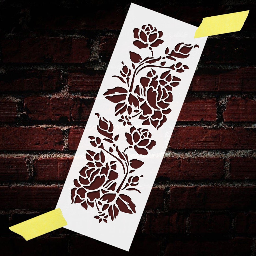 Rose Border Stencil Reusable DIY Mylar Stencil Home Decor Wall ...