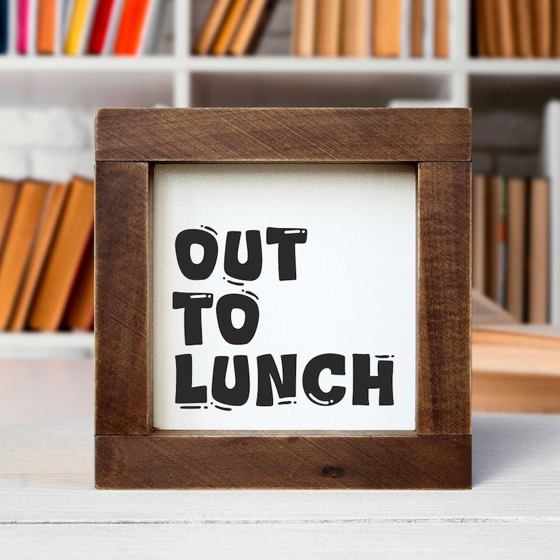 Out to Lunch Work Sign - Etsy
