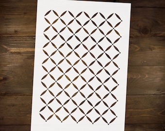 Mesh Pattern Stencil Reusable DIY Craft Mylar Stencil for Paint Pattern Stencil for Decoupage Large Wall Stencil