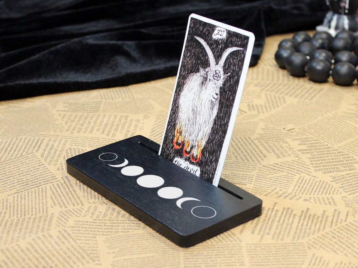 Black Tarot Card Holder for Card of the Day Tarot Card Stand Etsy