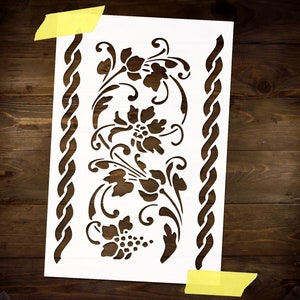 Grapevine Stencil Reusable DIY Craft Mylar Stencil For Paint Floral Home Decor Furniture Large Wall Stencil