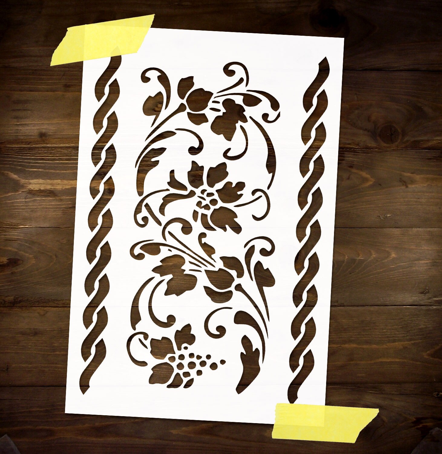 Grapevine Stencil Reusable DIY Craft Mylar Stencil for Paint - Etsy