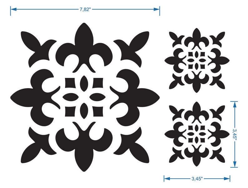 Oriental Pattern Reusable DIY Craft Mylar Big Size Stencil Etsy