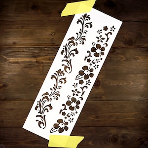 Rose Border Stencil Reusable DIY Craft Mylar Stencil Floral Home Decor Furniture repeatable stencil large wall border stencil for paint