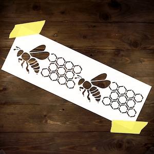 Honey Border Reusable DIY Craft Mylar Stencil Home decor Honey Bee Stencil Large Wall Stencil for paint